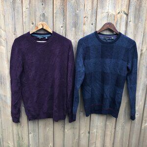 LOT OF 2 Ted Baker Wool Crewneck Sweaters Size 3